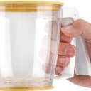 Flour Sifter,Hand-held Mechanical Strainer,One Hand Cup Flour Sifter,Powder Mesh Sieve for Kitchen Baking with Lid and Bottom Cover,Fine Powder Mechanical Sieve for Baking