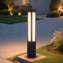 MVBT Outdoor Pathway Lights, 31.5" Wired Bollard Lights Outdoor, IP65 Waterproof Landscape Path Light, 3000K LED Mordern Pathway Bollard Light, Driveway Lighting for Garden Yard Walkway Sidewalk Lawn