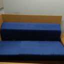 Queen Size Sleeper Sofa Bed, 73.2 Inch Pull Out Couch Velvet Loveseat Sofa Bed, 3 in 1 Convertible Queen Couch Beds with Side Pockets for ApartmentBedroom, Living Room, Royal Blue