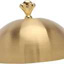 Stainless Steel Steak Dome Cover 8.85X8.85X4.33In Food Protective Cloche Plate Cover for Home Kitchen Bbq Party Anti-Splashing Food Fresh-Keeping