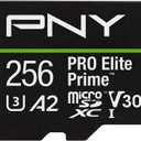 PNY 256GB PRO Elite Prime C10 U3 V30 A2 microSDXC Flash Memory Card  Ultra-Fast Speeds, Read 200MB/s, Write 150MB/s, 4K UHD, Full HD, UHS-I, for Smartphones, Drones, Action Cameras