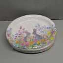 YY 12" Easter Oval Paper Plates Set 50 Count Large Party Buffet Plates Disposable