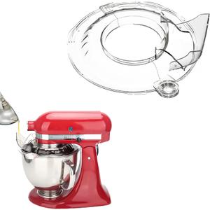 Pouring Shield for KitchenAid Tilt Head 4.5-5QT Stainless Steel (Only),Safety Pouring Shield,Splatter Guard for kitchenaid mixer bowl,Kitchen Aid Stand Mixers,kitchen aid Accessories and Attachments (Clear)