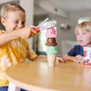 Melissa & Doug Scoop and Stack Ice Cream Cone Wooden Magnetic Pretend Play Food Set, Preschool Toy Play Ice Cream Set, Pretend Food, Toy for Toddlers and Kids Ages 3+ - FSC-Certified