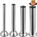 4Pcs Sausage Stuffing Tubes,Stainless Steel Sausage Stuffer Funnels for Meat Grinder,Sausage Filling Tuber,Sausage Stuffer Parts,Multiple Diameters 4 Sizes 0.63"/16mm,0.86"/22mm,1.26"/31mm,1.5"/38mm