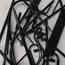 6 Pack Shepherd Hooks for Outdoor 32inch 1/3 Inch Thick Shepherd Metal Curled Garden Hook for Lanterns Hanging Plant Baskets Solar Lights Bird Feeders Wedding Decor, Black