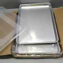 Nordic Ware Naturals Half Sheet Set - USA Made Aluminum Commercial Quality Sheet Pan for Baking or Roasting, Encapsulated Galvanized Steel Rim Prevents Warping, 2pk Half + Lid