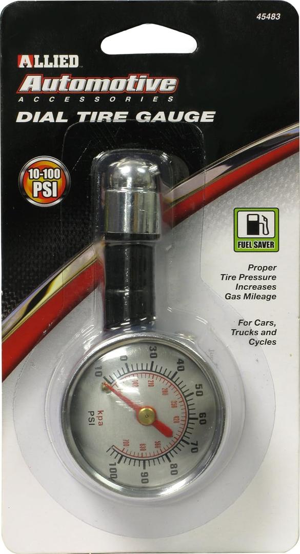 Allied Tools DIAL TIRE GAUGE (100 PSI),45483