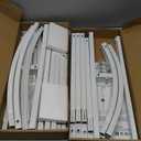 Putros Metal Arch Backdrop Stand White Wedding Backdrop Stand Set of 2 (7.2FT,6FT) Square Arch Frame for Birthday Party Graduation Ceremony Decoration