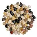 RITOLLO River Rocks Pebbles for Indoor Plants 3/8-1 Inch Natural Aquarium Gravel Decorative Fish Tank Rocks Garden Landscaping Decor (mixed)