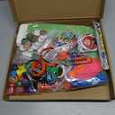 HyDren 179 Pcs Video Game Party Favors Includes Video Game Goodie Treat Boxes Punch Balloons Silicone Bracelets Keychains Badges Stickers for Gaming Birthday Party Supplies (Vivid Style)