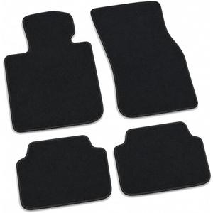 4Pcs Floor Mats Compatible with Mini Cooper F55 4-Door 2014-2024 Black Velour Carpet Car Mats with Waterproof All Weather Floor Liners