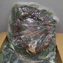 3 Pcs 24 Inch Christmas Norfolk Pine Wreath Artificial Real Touch Norfolk Wreath Winter Farmhouse Greenery Decoration with Ribbon Bow for Front Door Xmas Indoor Outdoor Home Decoration(Khaki)