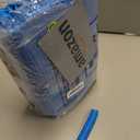 Suzile 200 Pack Disposable Shoe Covers with Dispenser Box Waterproof Disposable Non Slip Shoe Booties Foot Covers with Storage Box for Guests Indoor Open House Supplies(Dark Blue)