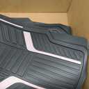 PIC AUTO Car Floor Mats, Pink Sparkly Crystal Bling Glitter Car Mats Set, Front and Rear Heavy Duty Rubber Car Mats with Anti-Slip Backing, All Weather, Trim-to-Fit for SUVs, Trucks, Sedan, Vans