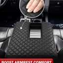 KBH Center Console Armrest Cover for Toyota Tundra 2014-2021, Vinyl Leather Trim, Arm Rest Cushion Pad, Anti-Scratch, Black