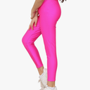 Loxdonz Girls Athletic Leggings Kids Dance Workout Running Yoga Pants Ballet Gymnastics Tights, Small