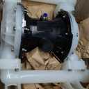 Pneumatic double diaphragm pump, 1-1/2 inch inlet and outlet DN40, polypropylene body, 35GPM and Max 120pSI, chemical pump bleaching oil transfer