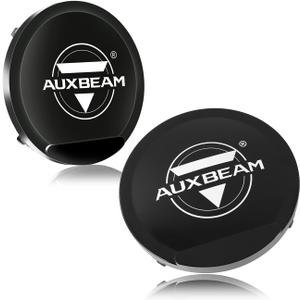 Auxbeam 7 Inch Black Protective Light Covers, Round Offroad Light Shield, Street Road Compliant, 7" Diameter Lens Cap, Snap-On Design, 2 Packs