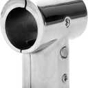 Marine Rail Fittings, 1 Inch/25.4mm Stainless Steel Boat Railing Hardware with 90 Degree T Tee Shape, Polished Tube Pipe Connector Split Grade Handrail Replace for Heavy Duty Boat, Yacht Deck, 1PC