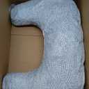 Boppy Nursing Pillow - Ergonomic Bottle & Breastfeeding Pillow with High, Firm, Large Area, Water-Repellent Cushion with Washable Cover; Baby Safety Alliance Verified - Blue Speckled Current