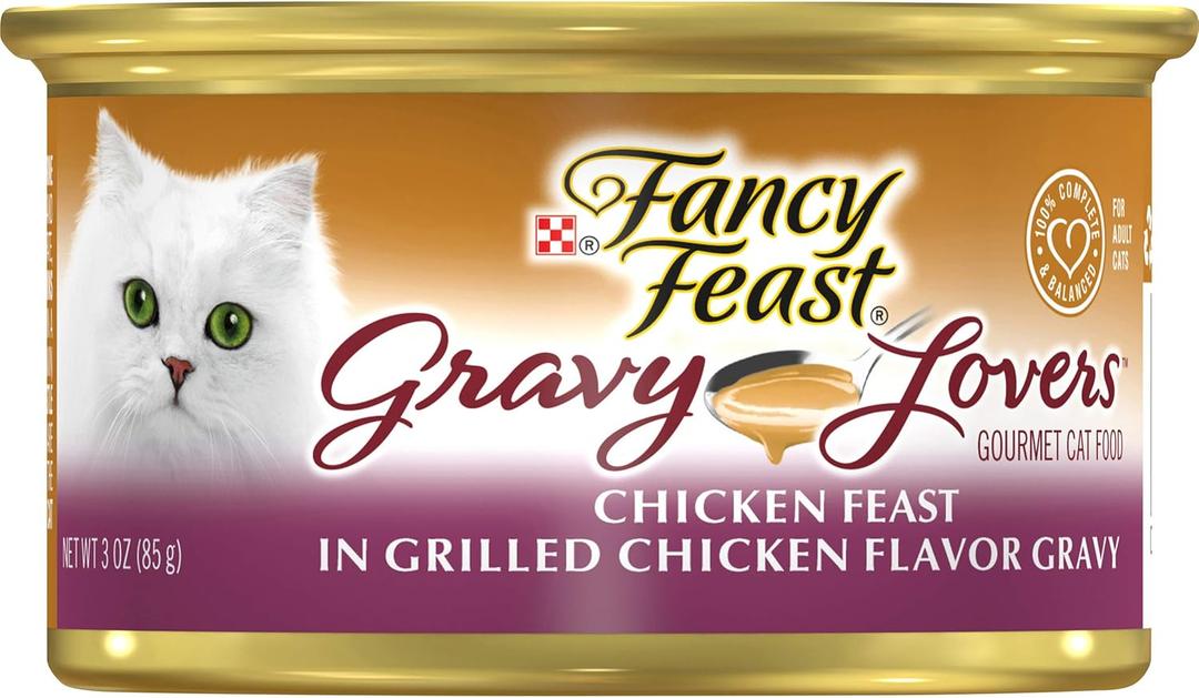 Fancy Feast Gravy Lovers Wet Cat Food, Chicken, 3 Oz Can (3 Ounce (Pack of 1))