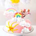 LaVenty Pink On Cloud 9 Cake Decoration On Cloud 9 Birthday Cake Topper 9th Birthday Cake Decoration 9th Bday Party Supplies Clouds Cake Toppers