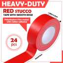 Red Stucco Tape 1.89 Inch x 60 Yards x 24 Roll Pack Poly Tape