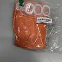 Ruelvth Stall Shower Curtain, Mid Century Boho Sun Small Shower Curtain for Bathroom Waterproof Abstract Leaves Orange and Beige Shower Curtain Set with Hooks, 36x72 Inch