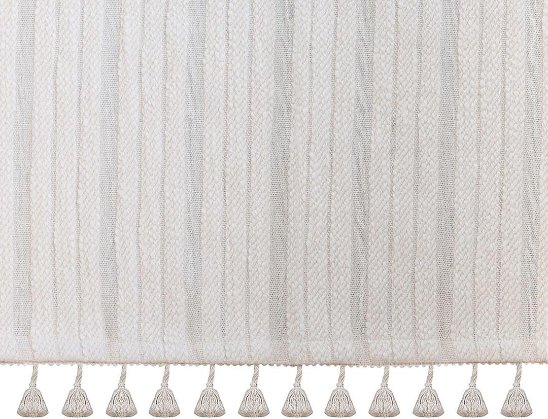 Crane Baby Boho Crib Skirt, 100% Cotton Wrap Around Baby Crib Skirting with Tassels, Natural White, Fits Standard Cribs, 28 x 52 x 16, Neutral Crib Skirt