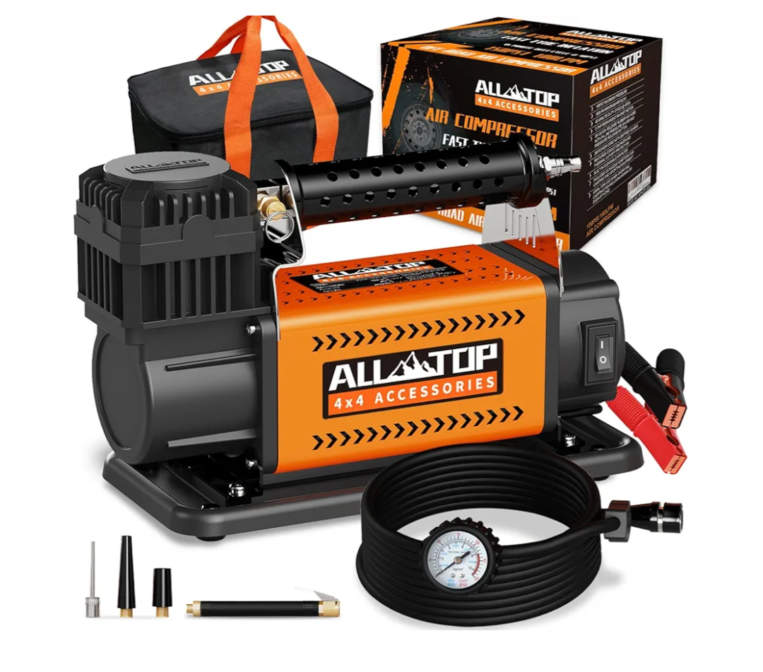 ALL-TOP Air Compressor Kit, 12V Portable Inflator 7.06CFM, Offroad Air Compressor for Truck ,Air Pump for Car Heavy Duty, Max 150PSI for SUV 4x4 Vehicle RV Tire