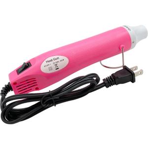 Heat Gun, Mini Hot Air Gun for DIY Crafts Portable Heat Air Gun Tool for Embossing Shrink Wrapping Drying Paint (Pink)