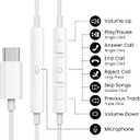USB C Headphones for iPhone 17 16 15 Pro Max Plus iPad Pro USB C Earphones with Microphone Volume Control USB C Wired Earbuds USB Type C Earphone for Google Pixel 8 Samsung S25 S24 S23 S22 S21 S20 A55