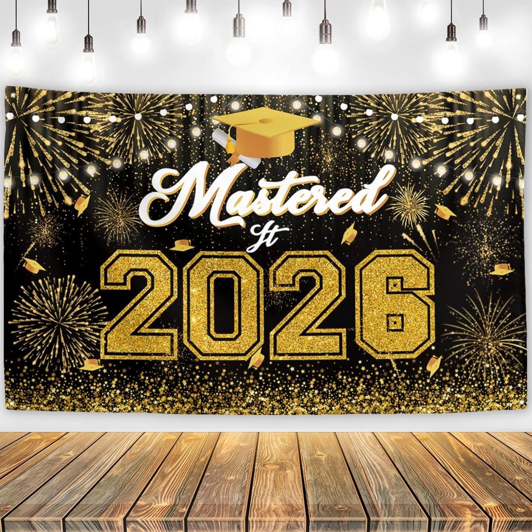 Graduation Decorations Class of 2026 Congratulations Grad Decor Mastered It Graduation Party Masters decorations
