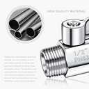 Shower Head Shut Off Valve 304 Stainless Steel Mini Ball Valve(1/2" Female X Male) NPT Thread Water Flow Control Valve Regulator