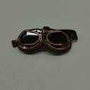 kucehiup Vintage Aviator Goggles Motorcycle Goggles (Copper Frame Smoke Lenses)