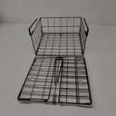 SUFAUY Pack of 2 Under Shelf Basket, Hanging Cabinet Under Sink Wire Rack Storage Organizer, 11.6" D x 12.6" W x 5.9H, Black