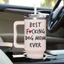 Dog Mom Gifts For Women - Dog Lady Gifts - Mothers Day Gift For Dog Lovers - Birthday, Christmas Gift For Pet Owners - Pet Lover Present For Women - Dog Mom 40oz Tumbler With Handle