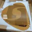 CAJCA Coffee Table for Living Room Mid Century Modern Center Table with Glass Top and Wood, Brown/Walnut (32 Inch)