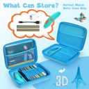 Hard Case Compatible with 3Doodler Start+ Essentials (2023) for 3D Pen Set for Kids, Art Activity Set Carrier Case for Printing Filament Refill and USB Charger,Blue (Box Only)