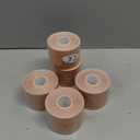 5 Rolls Kinesiology Tape, 2 inch x 16.4 Feet Waterproof Athletic Tape, Uncut Kinetic Tape, Muscle Tape, Sports Tape, Knee Tape for Exercise and Daily Use - Skin Color