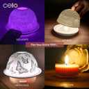 Cello Porcelain Tealight Holder Dome - Special Friend Butterfly Design with 3D Projection & Loving Message for Scented Unscented Tealights & LED Candle Wax Warmer Mom Easter Women Gifts Ornament Home