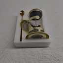 DUJUST Gold French Press Coffee Maker, Luxury Design French Coffee Press with 4-Level Filter System, High-Grade Glass for Hot & Cold Resistance, Include Long Size 304 Stainless Steel Spoon - 34oz