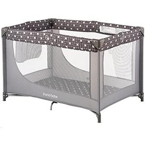 Pamo Babe Portable Crib Baby Playpen with Mattress and Carry Bag Grey Size: 26.18"X7.48"X7.48