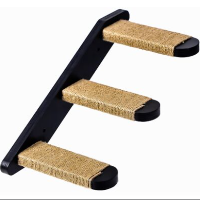 COOLEX Cat Wall Steps, Cat Wall Shelves 3 Step Cat Stairway, Wood Cat Ladder Cat Steps for Wall, Cat Climbing Wall Stairs for Cats Shelves Platform Supplies(Black)