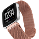 Stainless Steel Mesh Band for Use with Fitbit Versa, Rose Gold