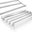 Uniflasy Grill Parts Replacement for Weber Spirit 310 E310, Genesis Silver B C, Genesis Platinum B C, Weber 900 (Side Control), 28 1/8" Stainless Steel Burner, 22.5" Stainless Steel Flavorizer Bars