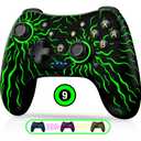 Wireless Switch Controller for Switch/Lite/OLED/Swicth 2 Controller, Switch Controller Joysticks Work with iOS/Android/PC-Switch 2 Pro TURBO Controller with Wake-up Programmable (Upgraded Vision) (Black-Lightning Light) [macintosh,nintendo_wii]