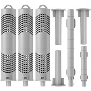 Hot Tub Mineral Silver Ion Cartridge Sticks (3 Gray) for Traditional Spas Care - NOT for Salt/IQ Systems - 12-Month Fresh, Crystal-Clear Water Treatment - Controlled 1.05% Ag+ Release Technology