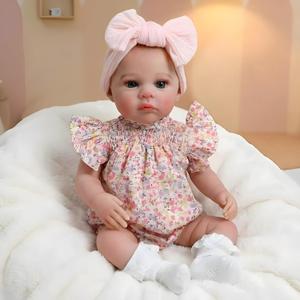 Realistic Reborn Baby Dolls-18 Inch Real Life Baby Dolls Girl Lifelike Baby Doll with Accessories for 3+ Years Old (Pink)